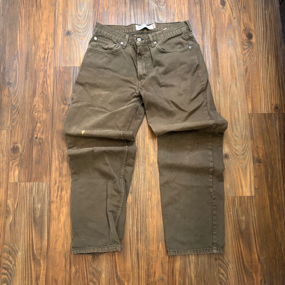 Vintage Levi’s 550 Relaxed Fit Jeans W33 L32 Brown Distressed Stained Workwear